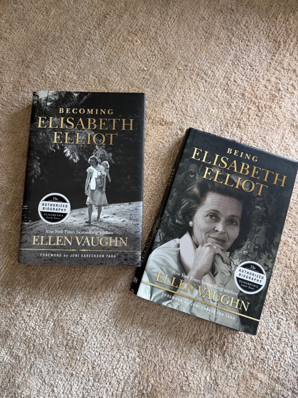 Becoming & Being Elisabeth Elliot by Ellen Vaughn - Black & Gold Hardcover Set